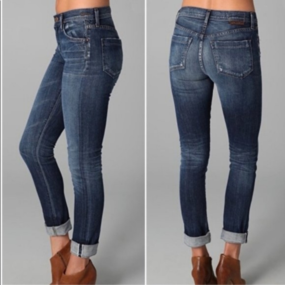 Goldsign Jenny Selvedge Medium Wash Jeans Size 24